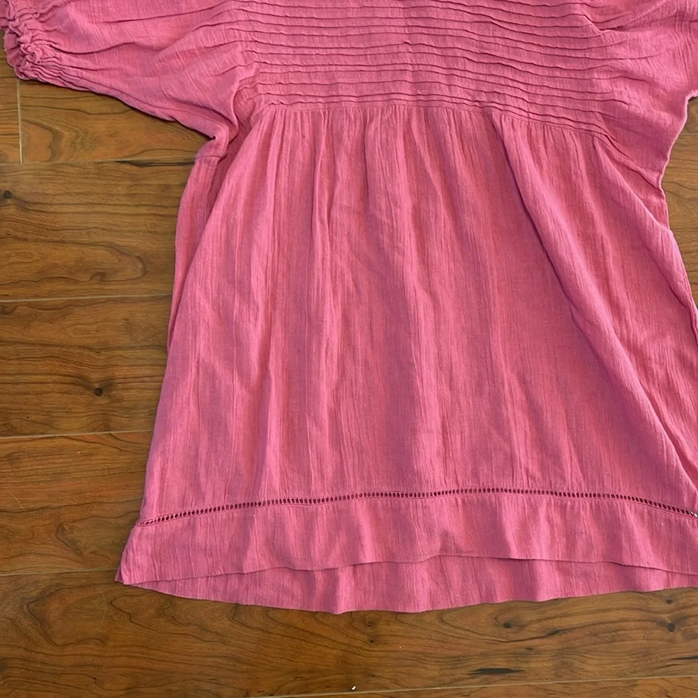 COPY - NWT Free People Pink Short Bubble Sleeve Tunic Midi Dress Top